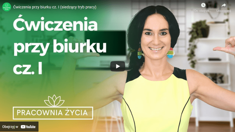 ćwiczenia przy biurku i regeneracja mięśni szyi, karku i kręgosłupa