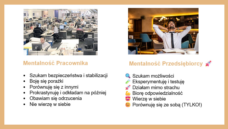 mentalność pracownia a mentalnośc przedsiębiorcy