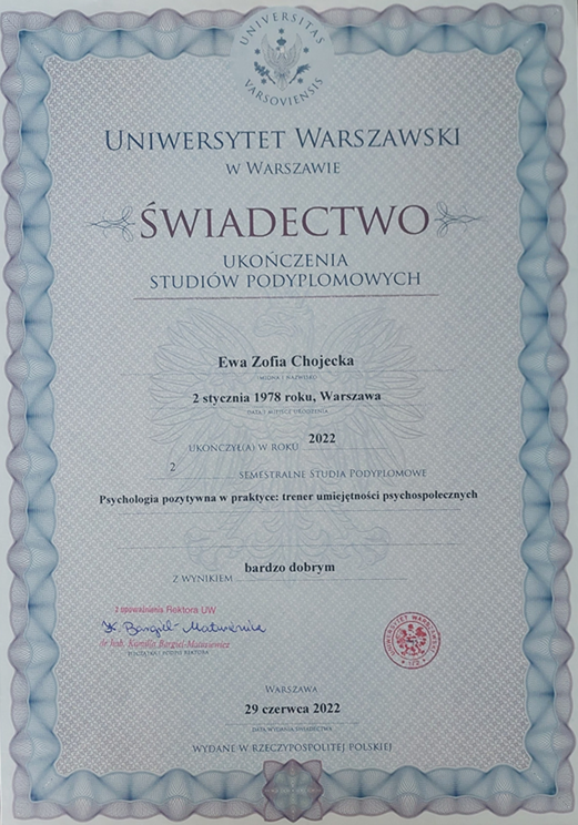 Studia Podyplomowe UW